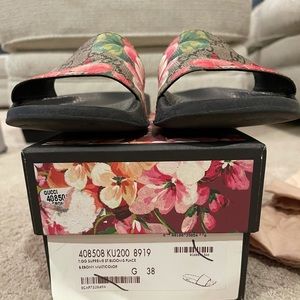 GG Blooms Supreme floral slide sandal